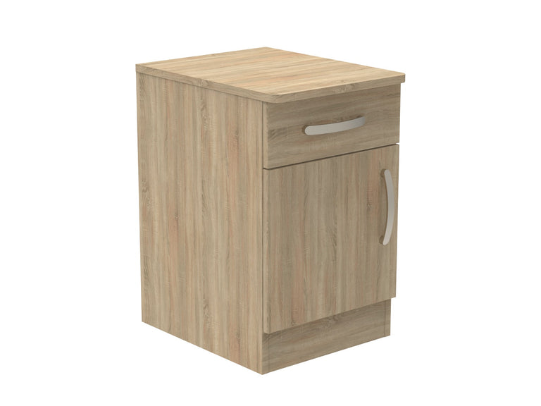 Amberley Single Drawer & Door Bedside Cupboard with Top Drawer Lock 400mm wide (Left Handed)