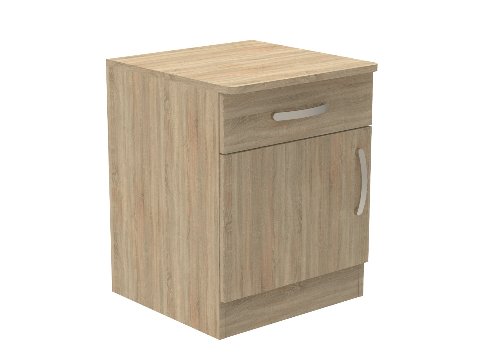 Amberley Single Drawer & Door Bedside Cupboard with Top Drawer Lock 500mm wide (Left Handed)