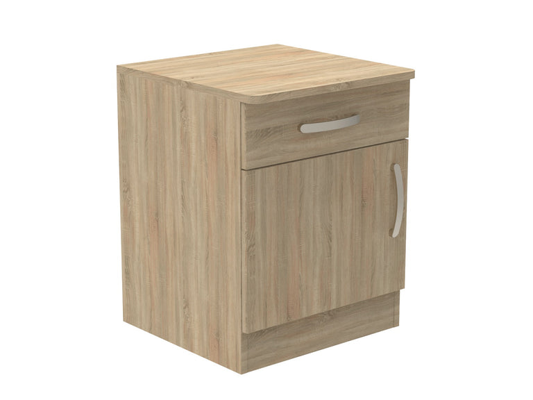 Amberley Single Drawer & Door Bedside Cupboard with Top Drawer Lock 500mm wide (Left Handed)