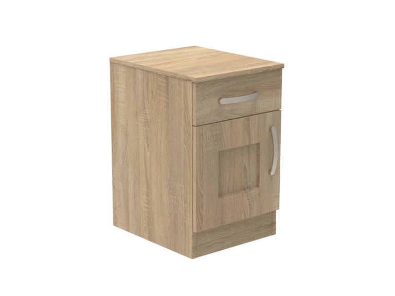 Caversham Single Drawer & Door Bedside Cupboard with Top Drawer Lock 400mm wide (Left Handed)