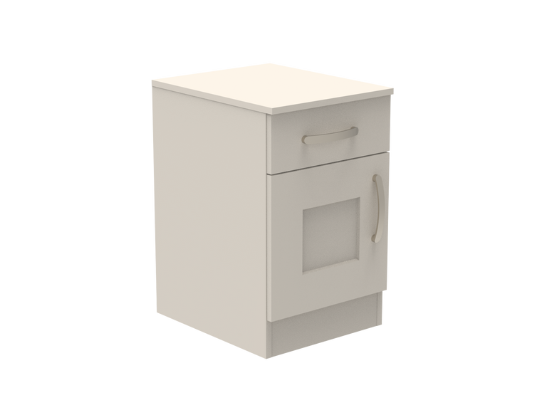 Caversham Single Drawer & Door Bedside Cupboard with Top Drawer Lock 400mm wide (Left Handed)