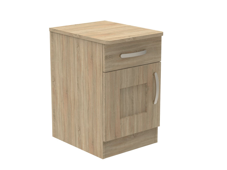 Caversham Single Drawer & Door Bedside Cupboard with Top Drawer Lock 400mm wide (Left Handed)