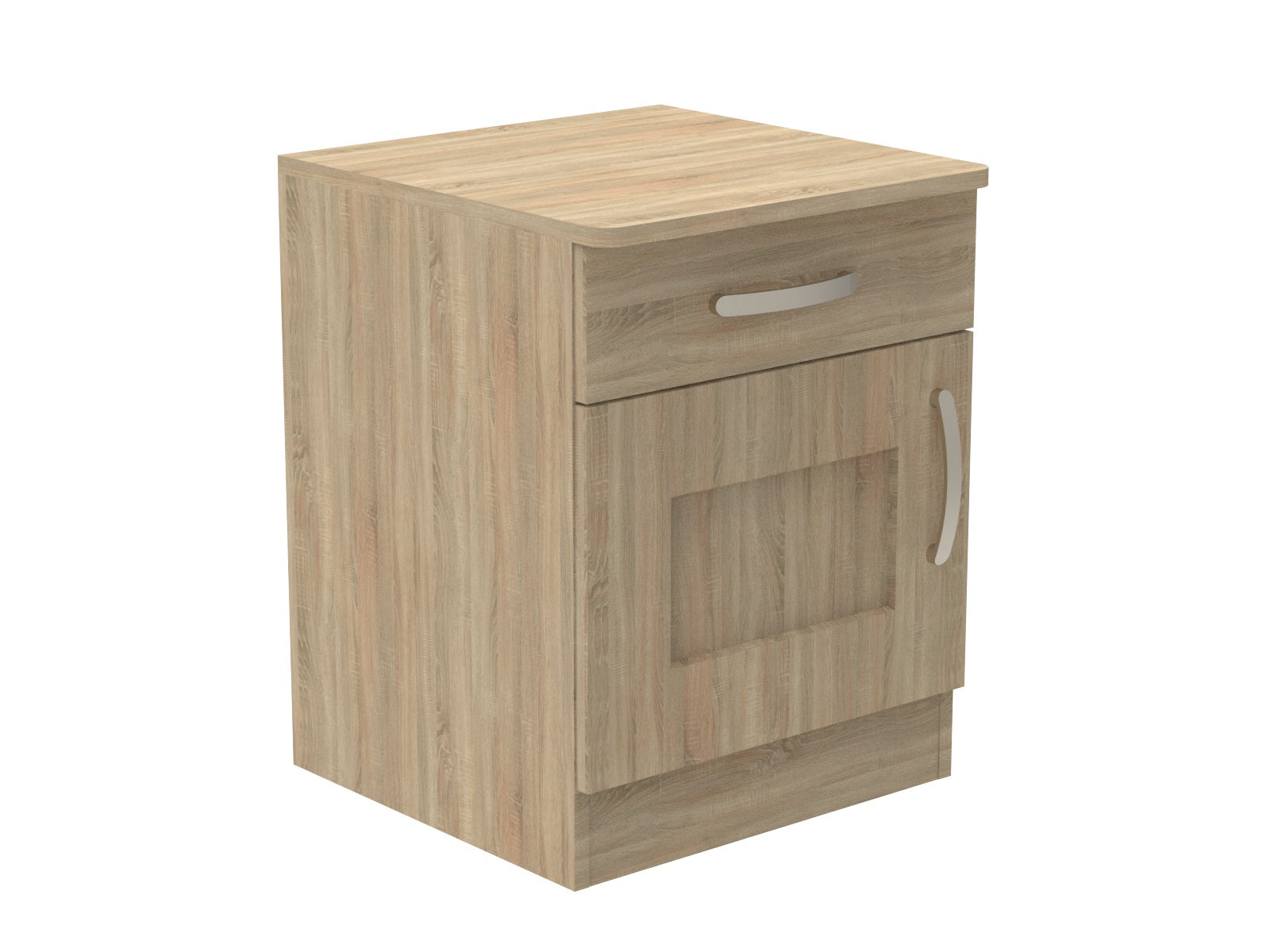 Caversham Single Drawer & Door Bedside Cupboard with Top Drawer Lock 500mm wide (Left Handed)