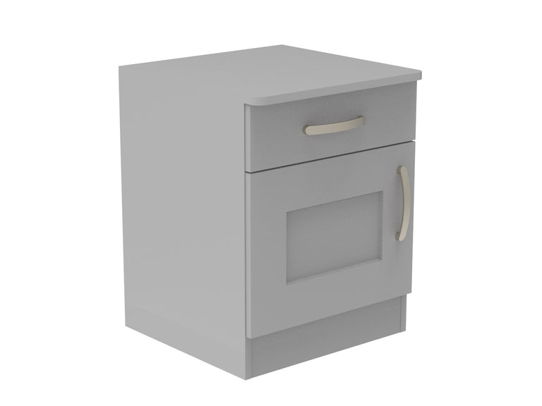 Caversham Single Drawer & Door Bedside Cupboard with Top Drawer Lock 500mm wide (Left Handed)
