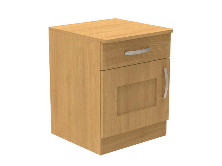 Caversham Single Drawer & Door Bedside Cupboard with Top Drawer Lock 500mm wide (Left Handed)