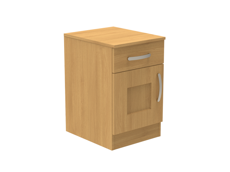 Caversham Single Drawer & Door Bedside Cupboard with Top Drawer Lock 400mm wide (Left Handed)