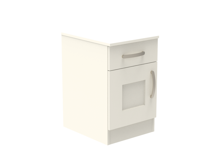 Caversham Single Drawer & Door Bedside Cupboard with Top Drawer Lock 400mm wide (Left Handed)
