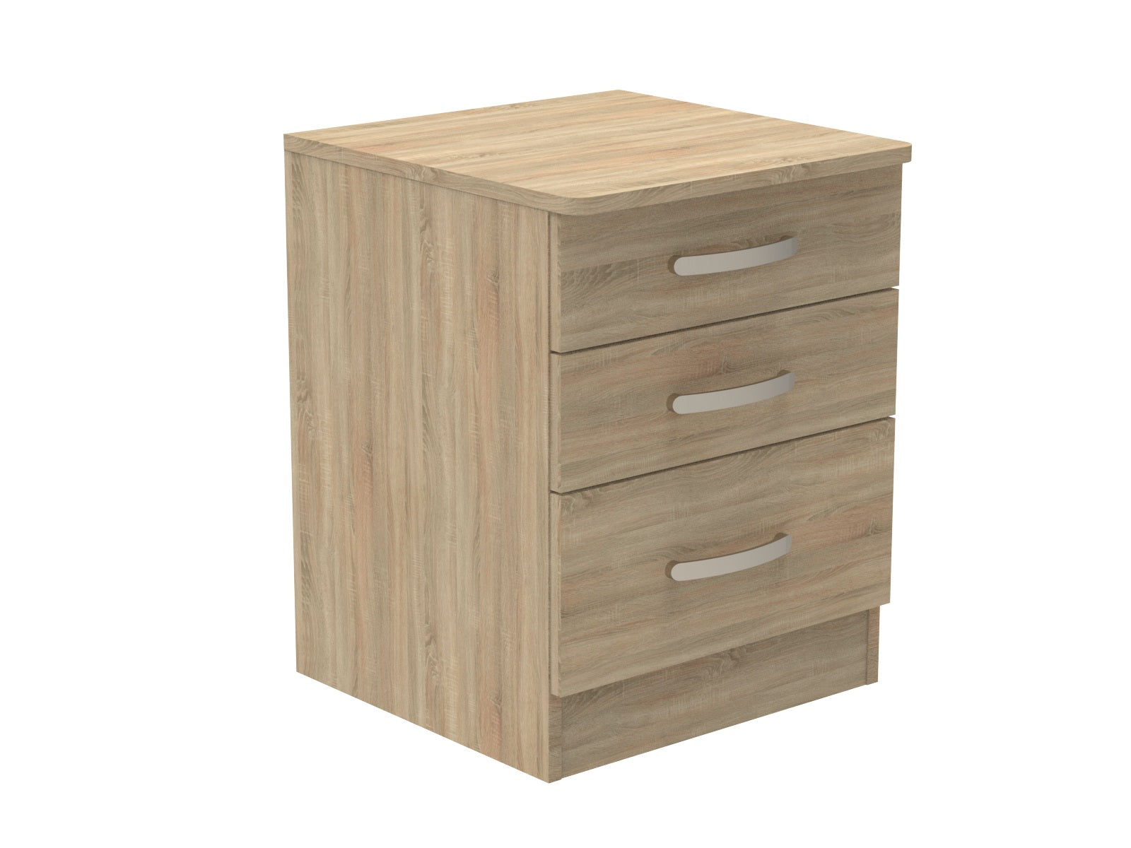 Amberley 3 Drawer Bedside Chest with Top Drawer Lock 500mm wide