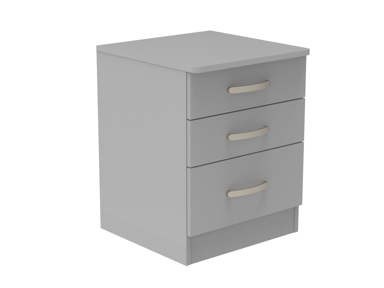 Caversham 3 Drawer Bedside Chest with Top Drawer Lock 500mm wide