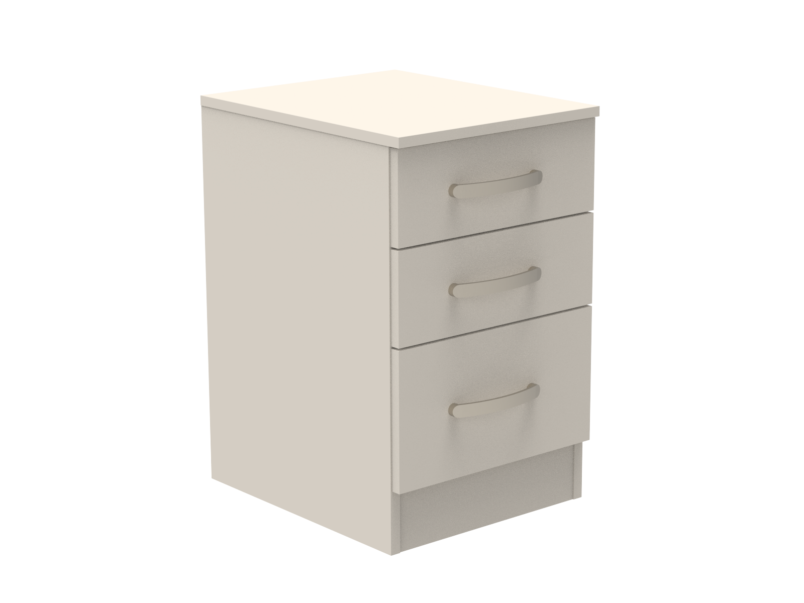 Caversham 3 Drawer Bedside Chest with Top Drawer Lock 400mm wide