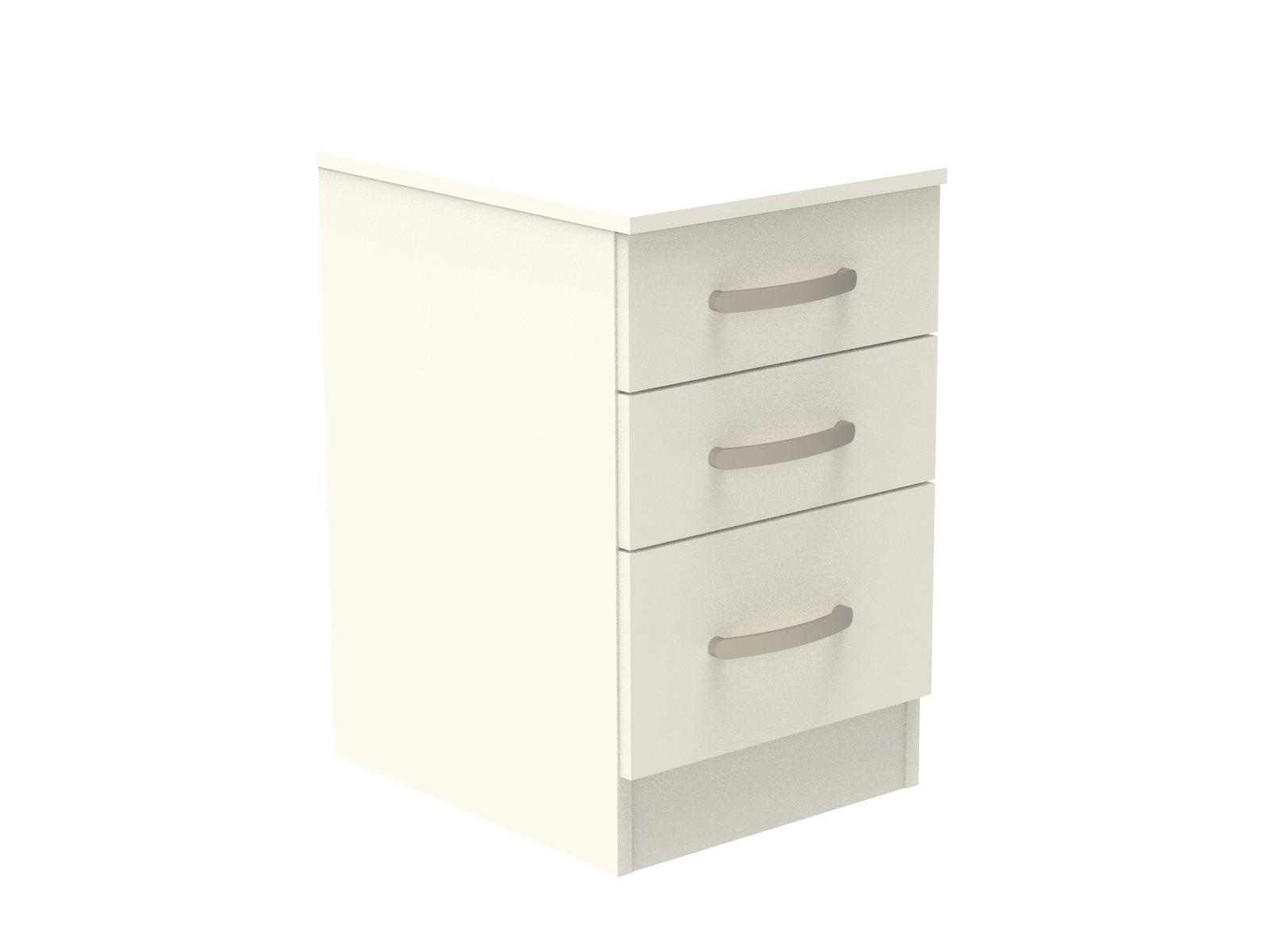 Caversham 3 Drawer Bedside Chest with Top Drawer Lock 400mm wide