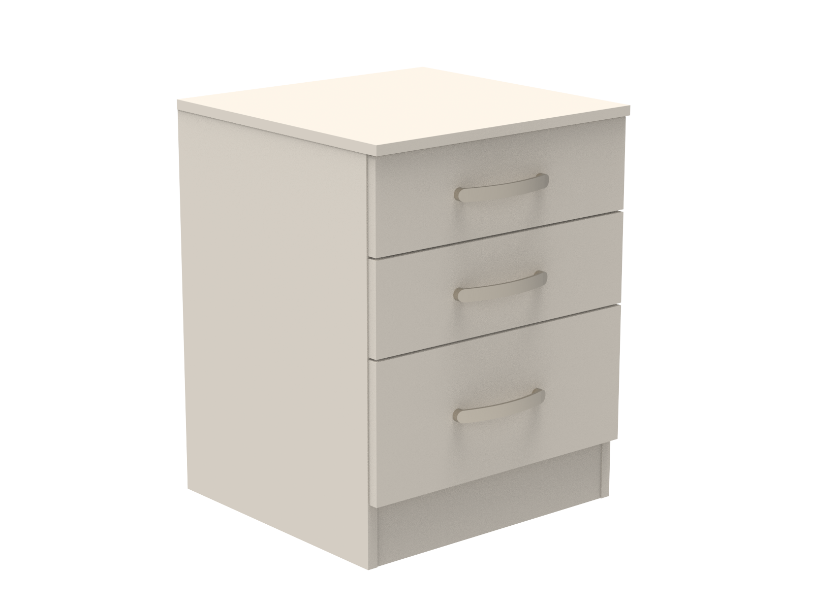Caversham 3 Drawer Bedside Chest with Top Drawer Lock 500mm wide