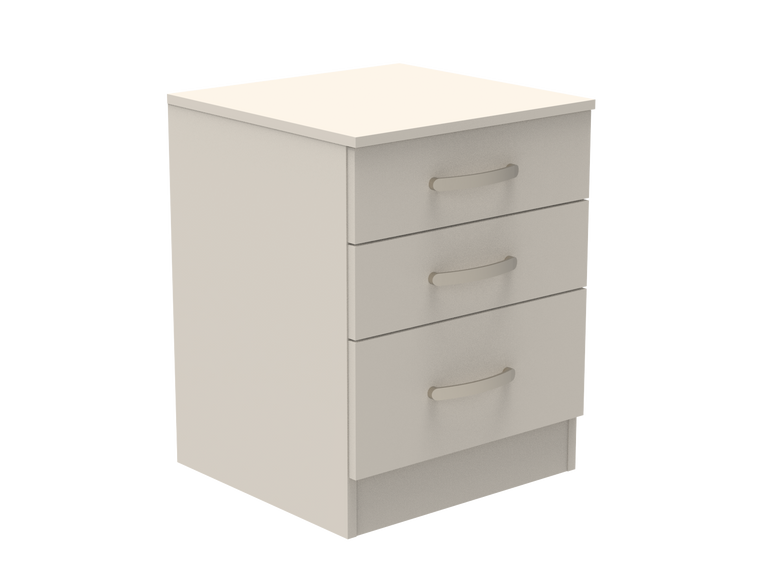 Amberley 3 Drawer Bedside Chest with Top Drawer Lock 500mm wide