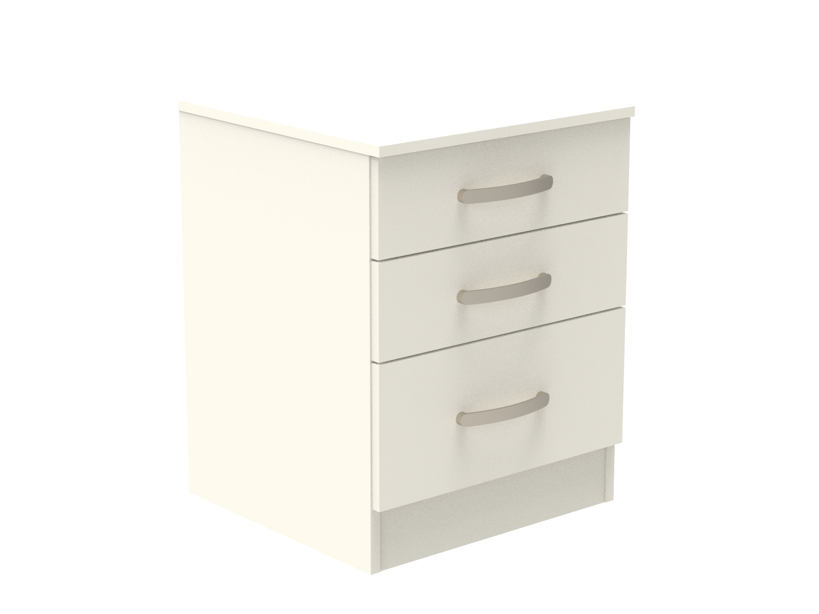 Amberley 3 Drawer Bedside Chest with Top Drawer Lock 500mm wide