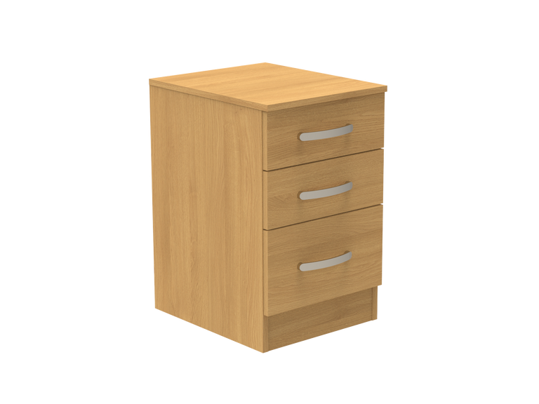Caversham 3 Drawer Bedside Chest with Top Drawer Lock 400mm wide