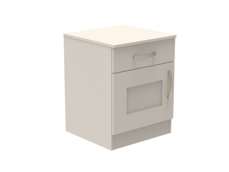 Caversham Single Drawer & Door Bedside Cupboard with Top Drawer Lock 500mm wide (Left Handed)