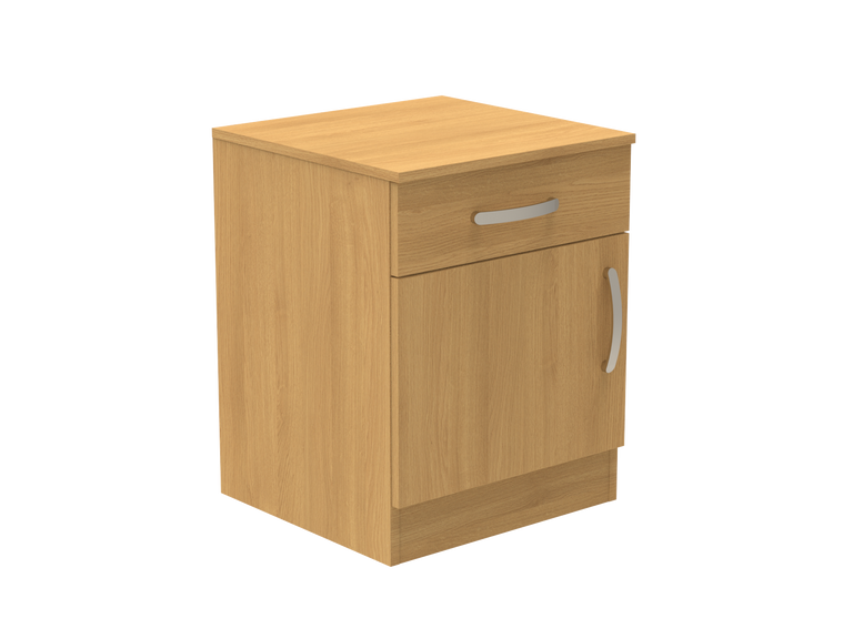 Amberley Single Drawer & Door Bedside Cupboard with Top Drawer Lock 500mm wide (Left Handed)