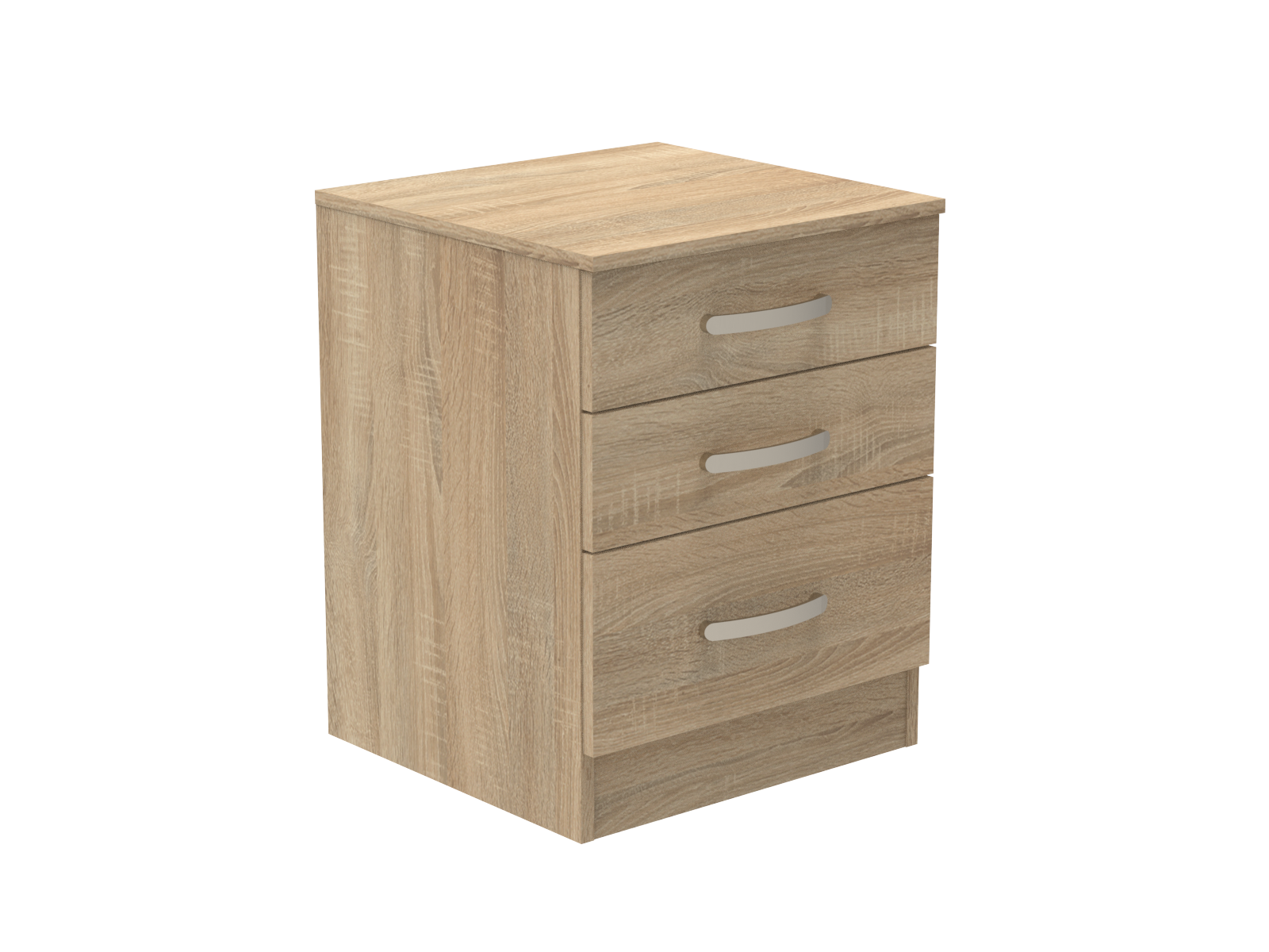 Amberley 3 Drawer Bedside Chest with Top Drawer Lock 500mm wide