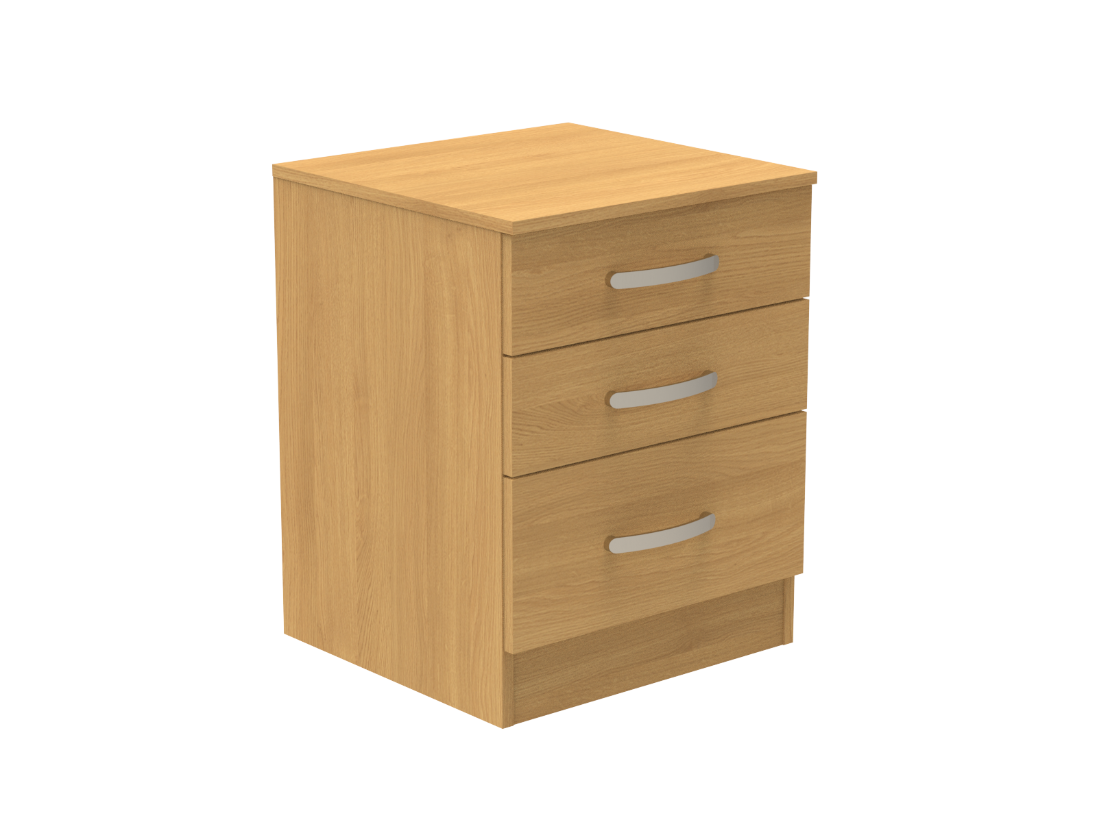 Caversham 3 Drawer Bedside Chest with Top Drawer Lock 500mm wide