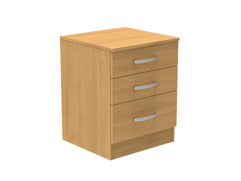 Amberley 3 Drawer Bedside Chest with Top Drawer Lock 500mm wide