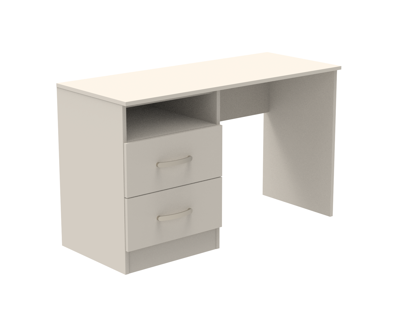 Caversham 2 Drawer Open Shelf Dressing Table 1200mm wide (Left Handed)