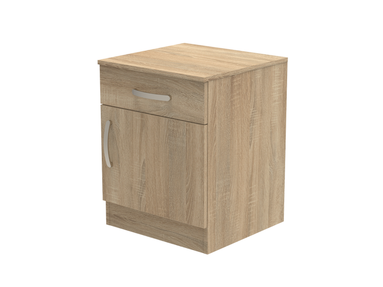 Amberley Single Drawer & Door Bedside Cupboard with Top Drawer Lock 500mm wide (Right Handed)