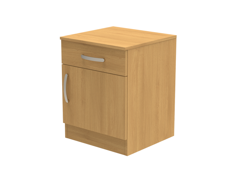 Amberley Single Drawer & Door Bedside Cupboard with Top Drawer Lock 500mm wide (Right Handed)