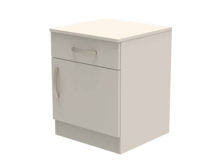 Amberley Single Drawer & Door Bedside Cupboard with Top Drawer Lock 500mm wide (Right Handed)