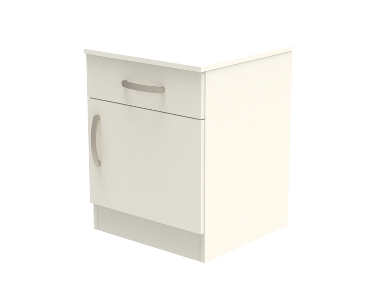 Amberley Single Drawer & Door Bedside Cupboard with Top Drawer Lock 500mm wide (Right Handed)