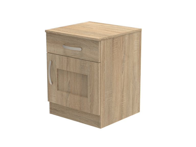 Caversham Single Drawer & Door Bedside Cupboard with Top Drawer Lock 500mm wide (Right Handed)