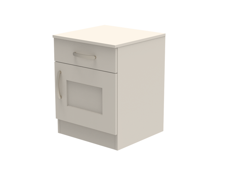 Caversham Single Drawer & Door Bedside Cupboard with Top Drawer Lock 500mm wide (Right Handed)