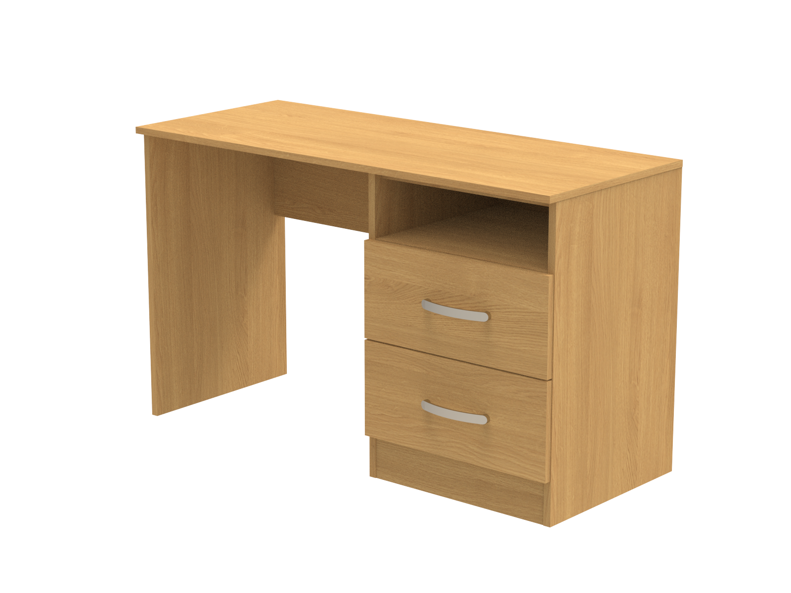 Caversham 2 Drawer Open Shelf Dressing Table 1200mm wide (Right Handed)