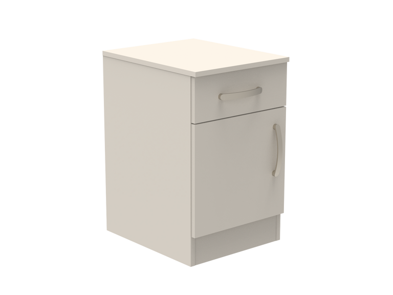 Amberley Single Drawer & Door Bedside Cupboard with Top Drawer Lock 400mm wide (Left Handed)